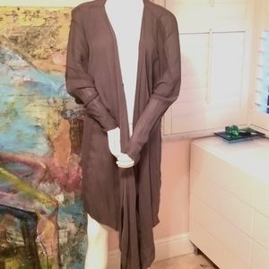 Jaga GREY silk wrap dress / duster limited edition STUNNING GORGEOUS🦝🐺